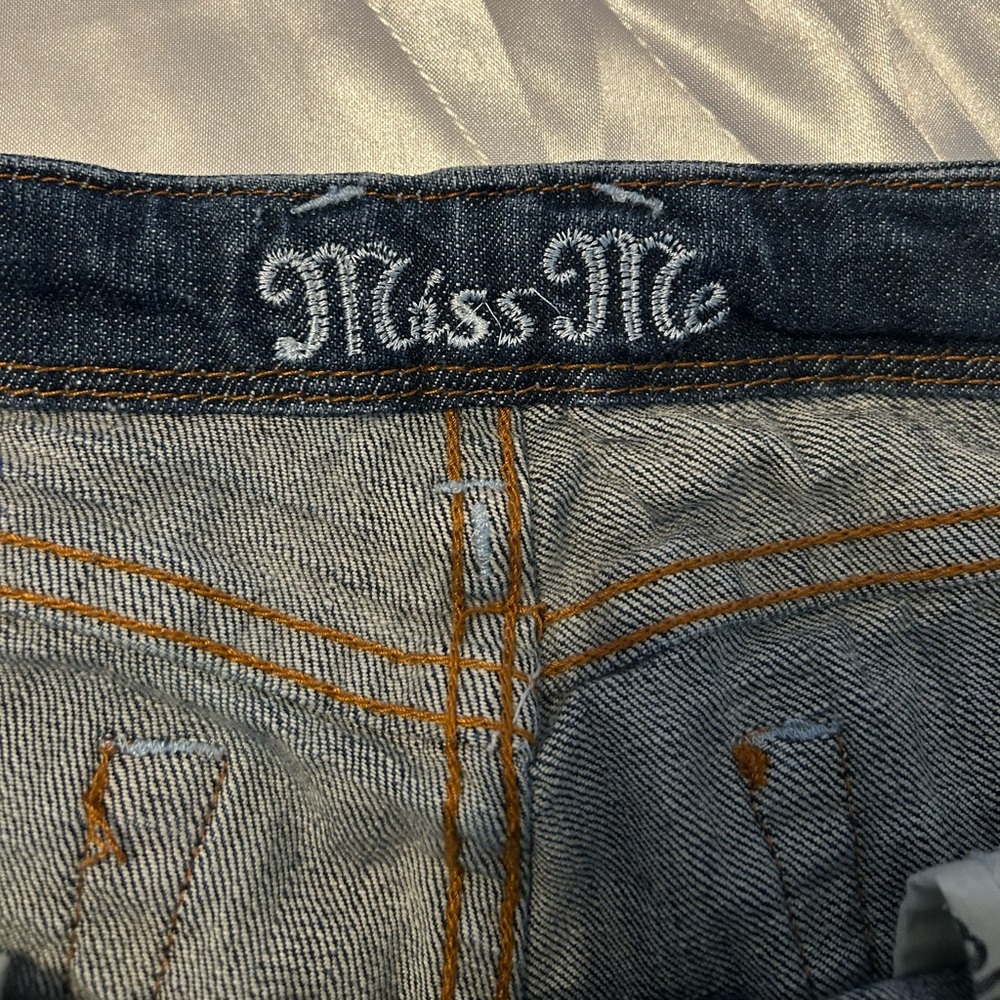 Miss Me Jeans Women Size 31 Medium Blue Wash Bootcut Danielle Low Rise Distress - Picture 5 of 12